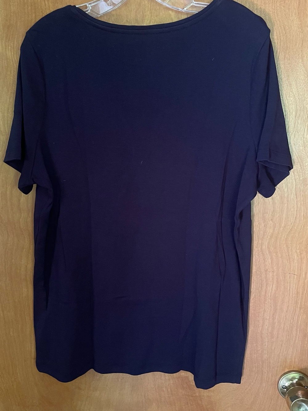 NWOT: Talbots Navy Short Sleeve Crewneck Tee - Picture 3 of 3